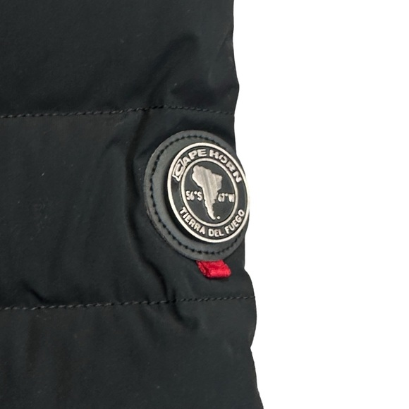 Cape Horn Down Puffer Removable Hood Paloma Jacket Black Zip Women SMALL Size 44 - Picture 4 of 16